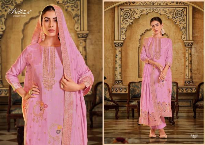 Saanvi By Belliza 814-001 To 814-006 Wholesale Dress Material In India